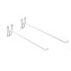 Silver Shelving Accessories Wire Mesh Grid Wall Hooks 400mm 350mm 300mm Length