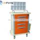 Abs Plastic Movable Anesthesia Hospital  Medical Trolley Cart