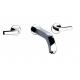 Two Handle Chrome Wall Mount Bathroom Sink Faucet Brass Basin Tap for Cloakroom