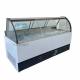 Curved Glass 2m 2.5m Deli Display Freezer Direct Cooling