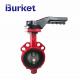 Casting iron Manual Graded high temperature butterfly rubber lining valve for dyeing,pettrochmical,food,drinks