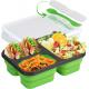 Heatproof Practical Silicone Lunch Box Dividers Square Shape