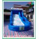 Inflatable Slip And Slide With Pool Enviromentally-Friendly Blue Ocean Inflatable Slide 0.55mm PVC With Water Pool