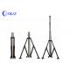 Mobile Telescopic Mast Pole , Portable Antenna Mast Tripod With Wheels