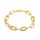 Stainless Steel 14K Gold Cool Chain Link Bracelet Hip Hop Style
