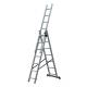 Portable 3x7  Aluminum Extension Ladder With Anti Slip Rungs Stable Performance
