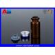 Tubular Miniature Glass Bottles Blue Amber Glass Bottles With Secure Rubber Lids