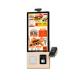 OEM 23.8 Inch Gold Wall Mounted Self Ordering Kiosk With Pos Holder Android/Windows
