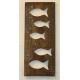 Vintage Fish Pattern Wooden Plank Plaque Signs 15 X 45 Cm Long Life Span