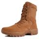 Brown Combat Boots Military Leather Waterproof Work Tactical Size 4 Durable