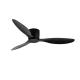HFBH Model 657 42 52 LED Flush Mount Ceiling Fan with Remote Control Black and White Iron Lamp Body without Lamp