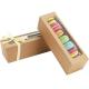 25 Pack Macaron Selection Box With Clear Window Ribbon 6 Macaron