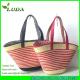 LUDA Wheat Straw Bags Colorful Straw Totes