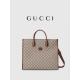 Panelled GG Supreme Print Gucci Canvas Tote Bag Shoulder Bag With Interlocking G