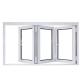 Four Sashs Aluminum Folding Windows Vertical Reflective Glazed Anodizing