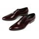Oxford Style Mens Leather Dress Shoes Dark Red / Black Lace Up Dress Shoes