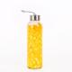 Sport Pure Portable Glass Beverage Bottle Triangle Shaped For Soft Drinking