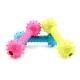 Ball Shaped Plastic Toy Dog Bones TPR Bite Resistant Multicolor Teeth Cleaning