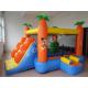 Tropical Animal Kingdom Commercial Inflatable Bounce House PVC Coated 210D Nylon Fabric