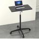 Pneumatic Base Standing Desk for Mini Bar Counter in Small Wooden Home Office and Laptop