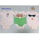 Short Sleeve Newborn Baby Bodysuits Picot Decorated Graphic Print For Girl