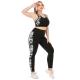 Side Camo Plus Size Yoga Sets Moisture Wicking Sports Bra Top And Tight Leggings