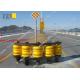 Accident Car Highway Roller Barrier System Anti Collision Yellow / Red Color