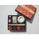 Orange & Brown scented & assorted  tealight candle & round holder packed into gift box