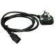 South Africa 10A/16A  3pin black  power cable  0.5m-10m copper power cord