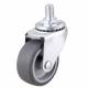Small Thread screw Grey Themoplastic rubber caster,  2,2.5,3 light duty TPR Caster for Basket, Moving castor