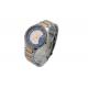 Side Wrapped Band Stainless Steel Ladies Watch Water Resistant IP Two Tone Plating