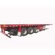 SHACMAN CIMC 3 Axle 40ft Flatbed Container Semi Trailer 40 Tons