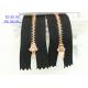 Semi Auto Lock Metal Open Ended Zips , Antique Copper Teeth Double Ended Zips For Coats