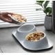 Stainless Steel Pet Feeder Bowls With No Skid Silicone Mat