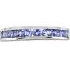 0.5 CTW Natural Blue Tanzanite Ring 18K Solid White Gold