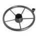 5-spoke Destroyer Style Stainless Boat Steering Wheel with Knob & Cap