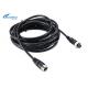 Metal Screw Type Male Female Power Cord Extension Cable , 4 Pin Plug Waterproof Extension Cable
