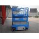 Blue Color Portable Scissor Lift , Mid Rise Scissor Lift 110v 220v 240v 380v Voltage