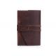 Dark Borwn Color Personalized Leather Bound Journal Refillable Weight 488g