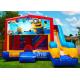 7in1 kids Despicable Me minion bounce house with basketball hoop N obstacles inside for sale