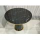 Living Room 90cm 75cm Wrought Iron Marble Coffee Table