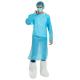 Waterproof Disposable Thumb Loops Protective CPE PLASTIC Gown Hospital Medical Surgical Disposable CPE Gown