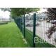 Customized Mild Steel Mesh Fencing Panels , Bus Station Weld Wire Fence With Round Post