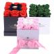Wholesale Business Preserved eternal roses Square Boxes 9pcs Roses Inside Black Boxes Flower