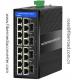 FR-7M3416P 16x10/100/1000Base-TX to 4x1000Base-FX Industrial Managed Fiber Ethernet Switch With or Without PoE