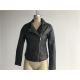 Levis Ladies' Black Pleather Biker Jacket Asymmetrical Zip Through LEDO1723