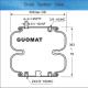 Firestone W01-358-7472 Air Spring Contitech FD 330-30 371 Double Convoluted Air Actuator For Quality Instruments