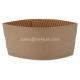 Brown Corrugated Custom Coffee Cup Sleeves Recyclable For Hot Coffee