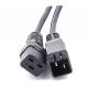 VDE C19 To C20 3pin black  extension power cord  0.5m-10m or OEM copper power extension cable
