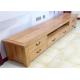 Beech Media Tv Unit Furniture , Family Long Natural Wood Tv Stand Eco - Friendly